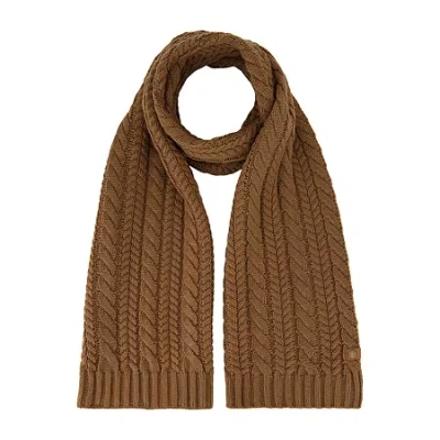 Frye And Co Cable Knit Oblong Scarf In Brown