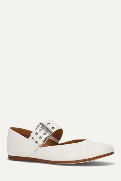 Frye And Co Elvie Double Prong Mary Jane In White