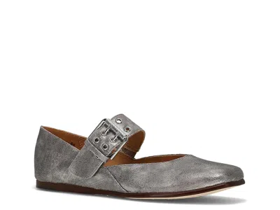Frye And Co Frye & Co. Elvie Mary Jane Flat In Gray