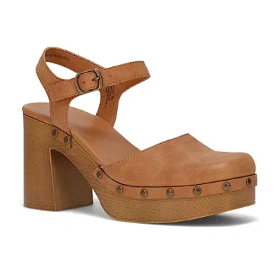 Frye And Co Francoise Womens Round Closed Toe Clogs In Brown