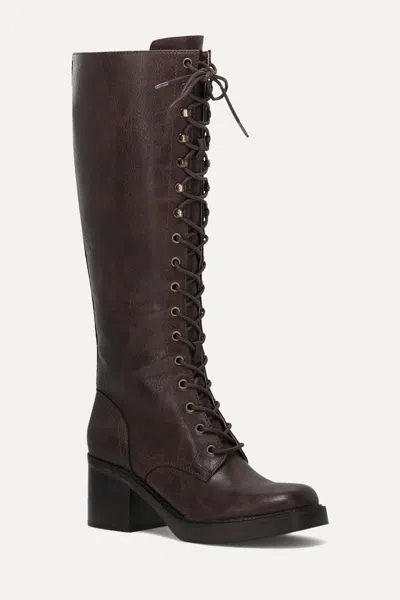 Frye And Co Fynn Knee High Lace Up In Black