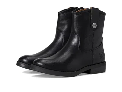 Frye And Co Girls Kellie Button Short (little Kid/big Kid) Girls Shoes Black : 6 Big Kid M, Faux Leather