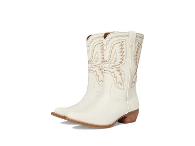 Frye And Co Irlene Short Deco Stitch Cowboy In White