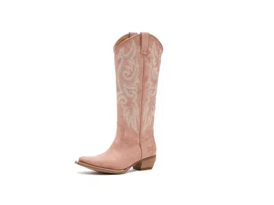Frye And Co Irlene Short Deco Stitch Cowboy In Pink