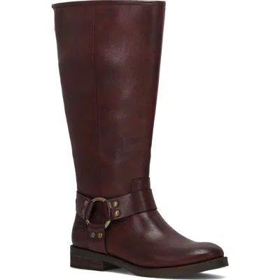 Frye And Co Kellie Harness Faux Leather Tall Boot In Transparent