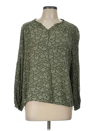 Pre-owned Frye And Co Long Sleeve Blouse In Green