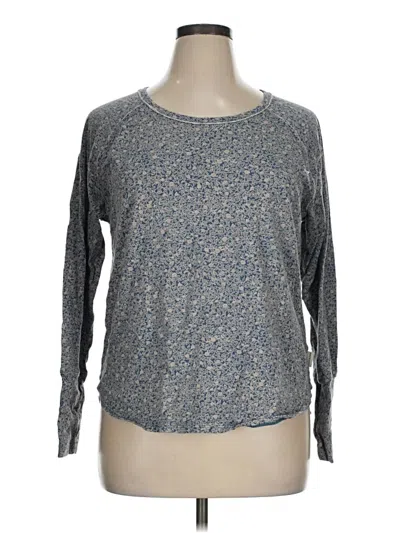 Pre-owned Frye And Co Long Sleeve Top Gray Crew Neck Tops