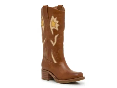 Frye And Co Frye & Co. Miranda 10 Flower Western Boot In Brown