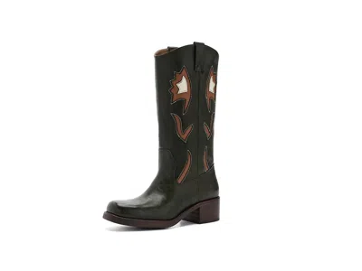 Frye And Co Miranda 10 Flower Women's Boots Evergreen: 8 M In Green
