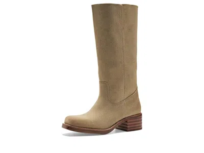 Frye And Co Miranda 14 Women's Pull-on Boots Taupe: 6.5 Medium Calf M, Synthetic In Neutral