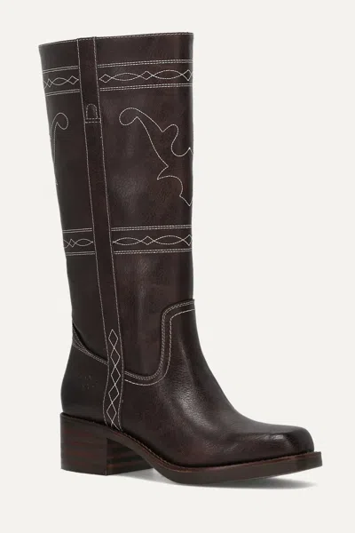 Frye And Co Miranda Bridle Stitch In Brown