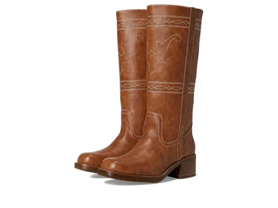 Frye And Co Miranda Bridle Stitch Cowboy In Brown