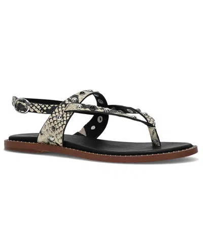 Frye And Co Bucky Studded Thong In Animal Print
