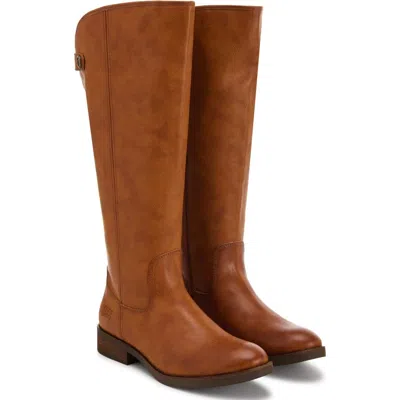 Frye And Co Kellie Button Tall Wide Calf In Brown