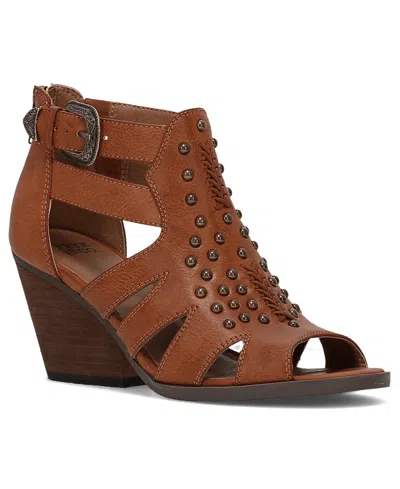 Frye And Co Women's Jolene Stud Round Toe Sandals In Brown