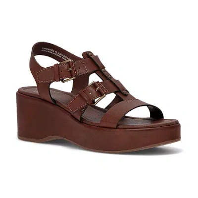 Frye And Co Womens Annalise Wedge Sandals In Brown
