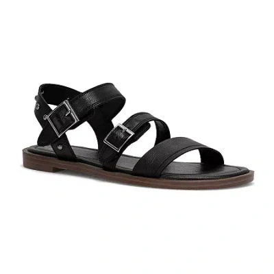 Frye And Co Womens Cascada Adjustable Strap Flat Sandals In Black