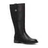 Frye And Co Womens Charlize Stacked Heel Riding Boots In Black