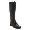 Frye And Co Womens Giovanna Stacked Heel Riding Boots In Black