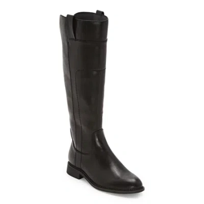 Frye And Co Womens Giovanna Stacked Heel Riding Boots In Black