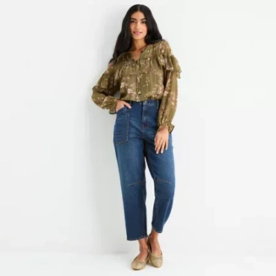 Frye And Co Womens High Rise Regular Fit Jean In Blue