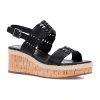 Frye And Co Womens Lavish Wedge Sandals In Black