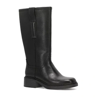 Frye And Co Womens Mayvis Stacked Heel Riding Boots In Black