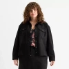 Frye And Co Womens Plus Lightweight Shirt Jacket In Black