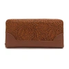 Frye And Co Womens Zip Around Wallet In Brown