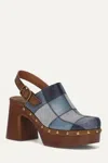Frye And Co Wylie Patchwork Clog In Blue