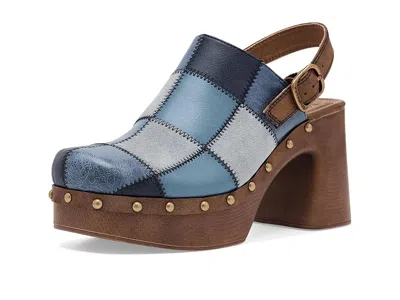 Frye And Co Wylie Patchwork Clogs High Heels Denim: 9.5 M In Blue