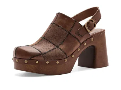 Frye And Co Wylie Patchwork Clogs High Heels Whiskey Tonal: 7.5 M In Brown