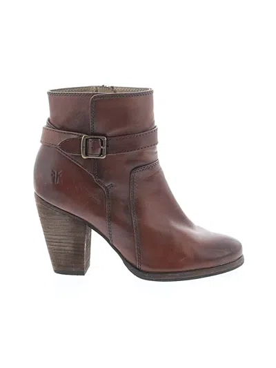 Pre-owned Frye Ankle Boots In Brown