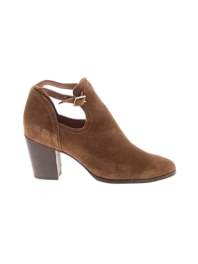 Pre-owned Frye Ankle Boots In Brown