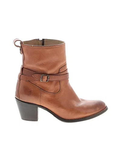 Pre-owned Frye Ankle Boots In Brown