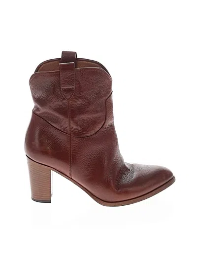 Pre-owned Frye Ankle Boots In Brown