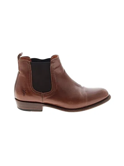 Pre-owned Frye Ankle Boots In Brown