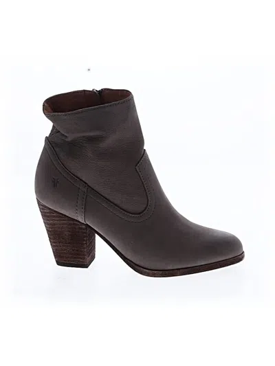 Pre-owned Frye Ankle Boots In Brown