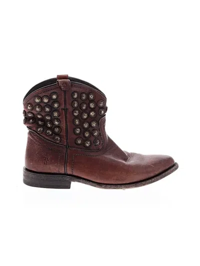 Pre-owned Frye Ankle Boots In Brown