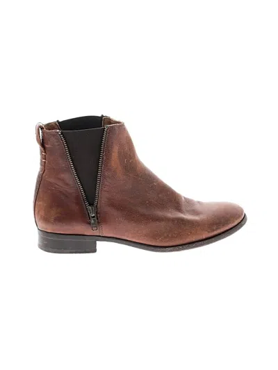 Pre-owned Frye Ankle Boots In Brown