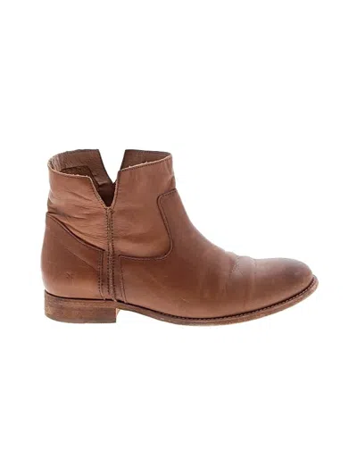 Pre-owned Frye Ankle Boots In Brown