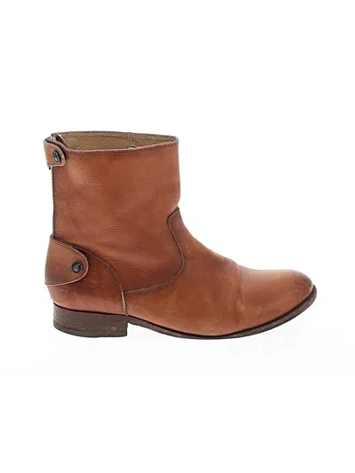 Pre-owned Frye Ankle Boots In Brown