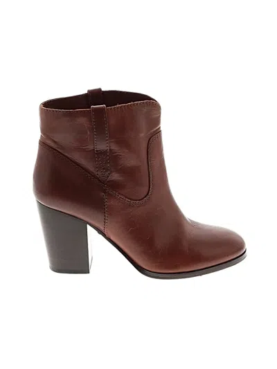 Pre-owned Frye Ankle Boots In Brown