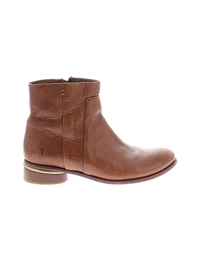 Pre-owned Frye Ankle Boots In Brown
