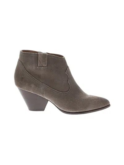 Pre-owned Frye Ankle Boots In Gray