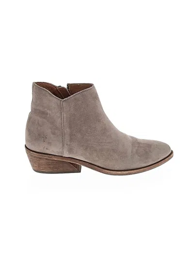 Pre-owned Frye Ankle Boots In Gray