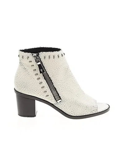 Pre-owned Frye Ankle Boots In Ivory