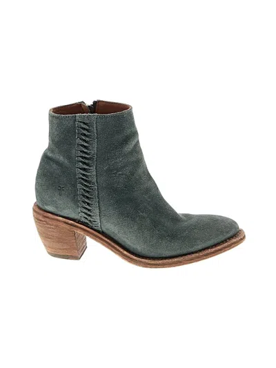 Pre-owned Frye Ankle Boots In Teal