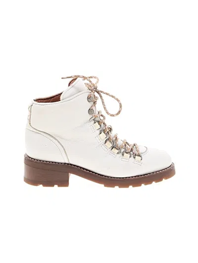 Pre-owned Frye Ankle Boots In White