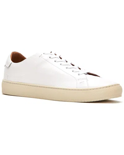 Frye Astor Low-lace Leather Sneakers In White